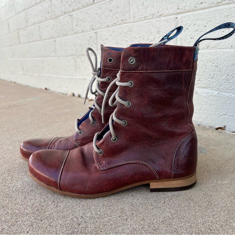 JOHN FLUEVOG // Radio BBC Burgundy Lace Up Boots - Women’s 8